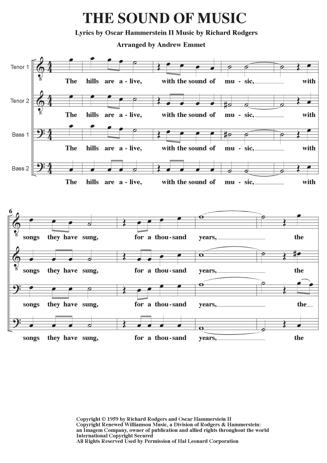 The Sound Of Music (arr. Andrew Emmet)