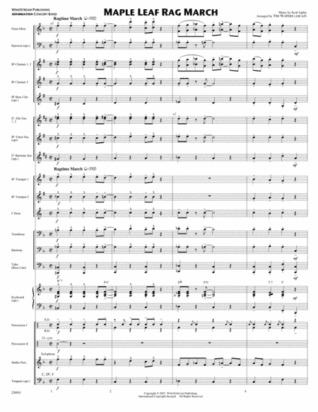 Maple Leaf Rag March (arr. Tim Waters)