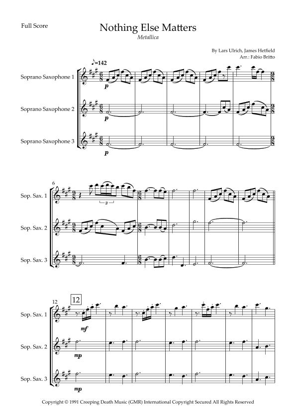 Nothing Else Matters (arr. Fabio Britto)
