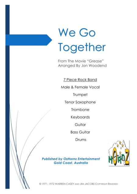 We Go Together (arr. Jon Woodend)