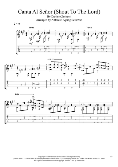 Canta Al Señor (shout To The Lord) (arr. Antonius Agung Setiawan)