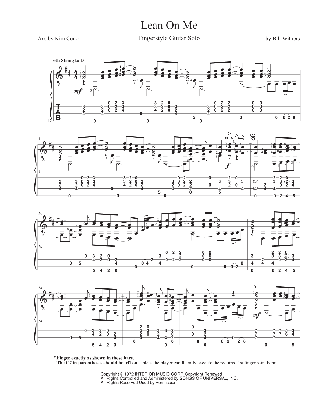 Lean On Me (arr. Kim Codo)