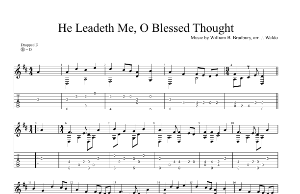 He Leadeth Me O Blessed Thought (arr. John Waldo)