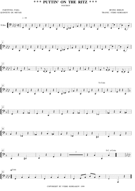 Puttin' On The Ritz (arr. FABIO KORSAKOV)