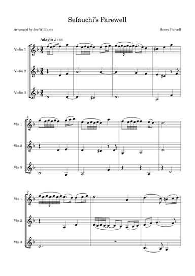 Sefauchi's Farewell (arr. Joe Williams)