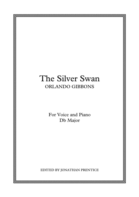 The Silver Swan (Db Major) (arr. Jonathan Prentice)