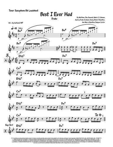 Best I Ever Had (arr. Katsumi WF)