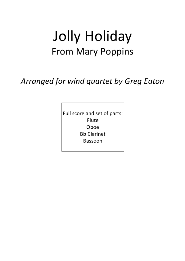 Jolly Holiday (arr. Greg Eaton)