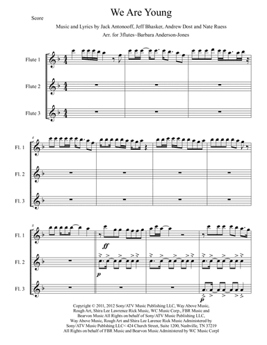 We Are Young (arr. Barbara Anderson-Jones)