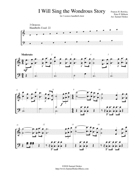 I Will Sing the Wondrous Story - for 3-octave handbell choir (arr. Samuel Stokes)