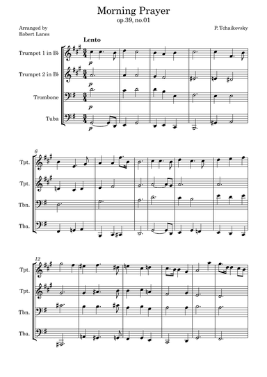 Morning Prayer (arr. Robert Lanes)