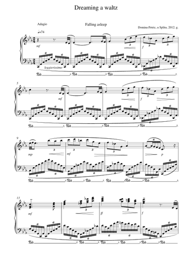 Dreaming a waltz: Falling asleep, Waltz