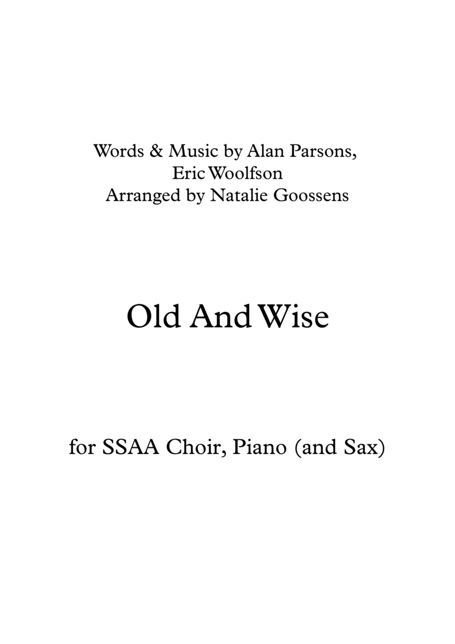 Old And Wise (arr. Natalie Goossens)