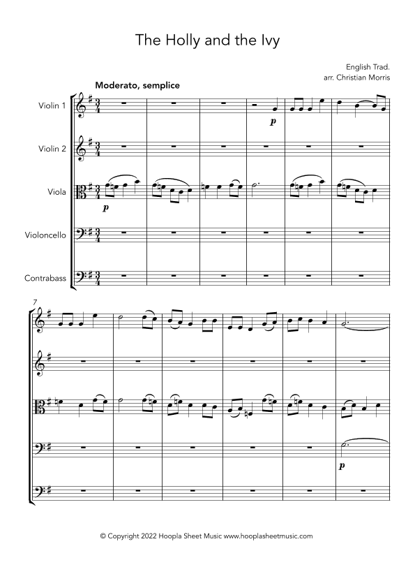 The Holly and the Ivy (arr. Christian Morris)