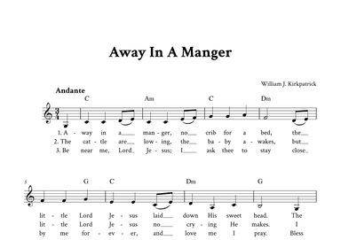 Away In A Manger - Lead Sheet (C Major) (arr. Yuri Noronha)
