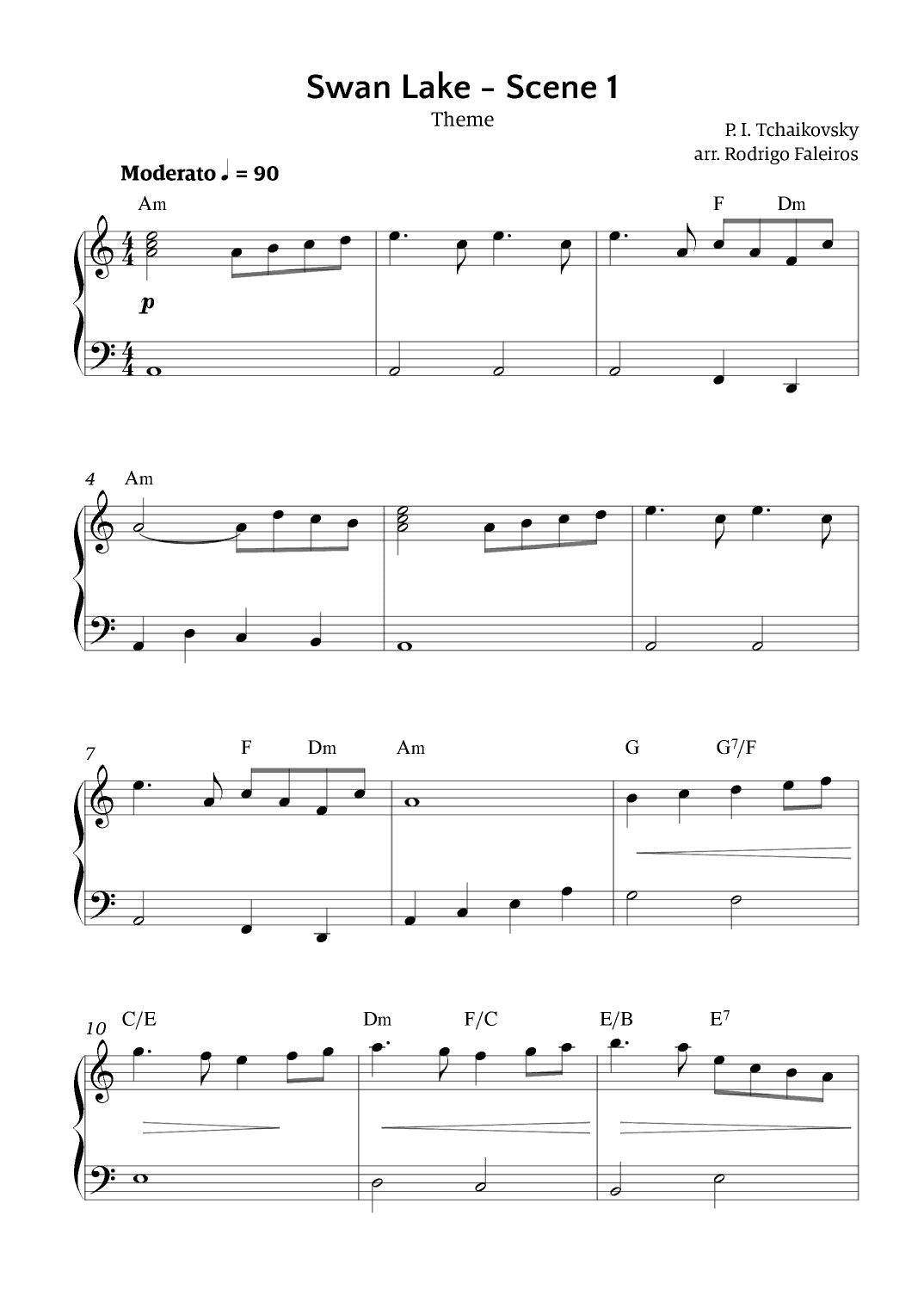 Swan Lake theme Scene 1 (arr. Rodrigo Faleiros)