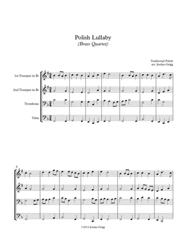 Polish Lullaby (Brass Quartet) (arr. Jordan Grigg)