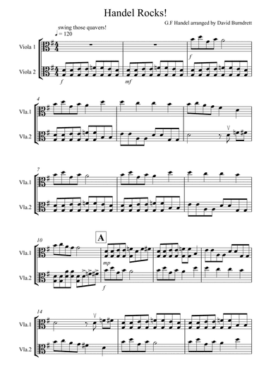 Handel Rocks! for Viola Duet (arr. David Burndrett)