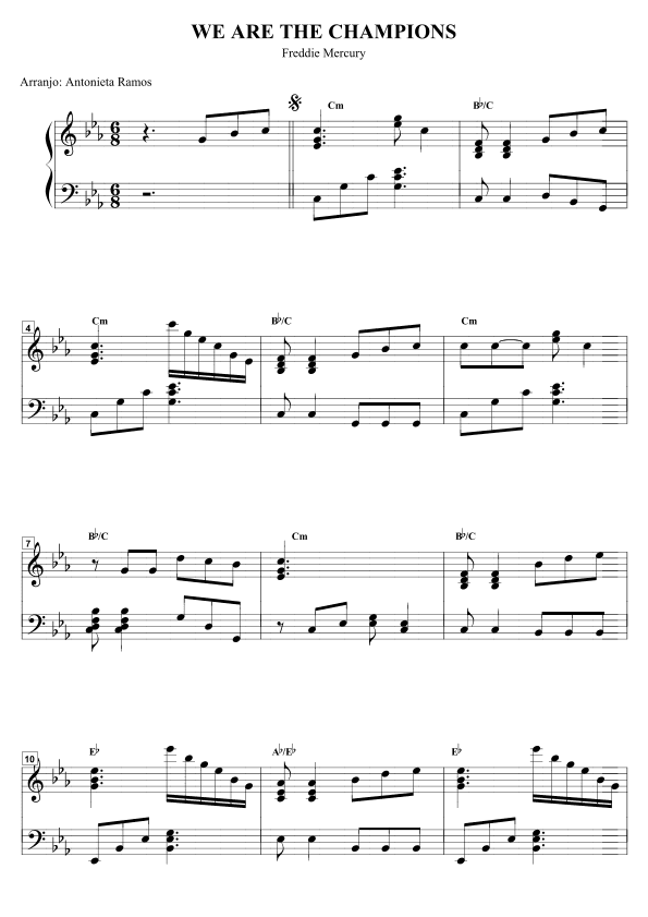 We Are The Champions (arr. Antonieta Ramos Valverde)