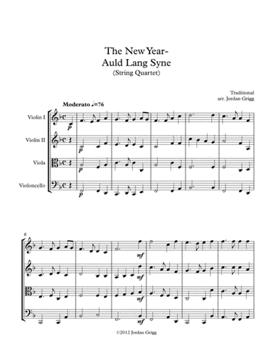 The New Year - Auld Lang Syne (String Quartet) (arr. Jordan Grigg)
