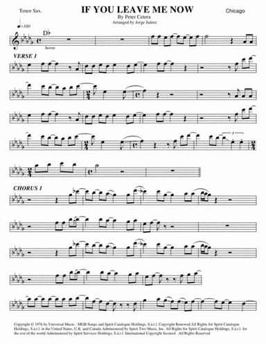 If You Leave Me Now (arr. Jorge Juárez)
