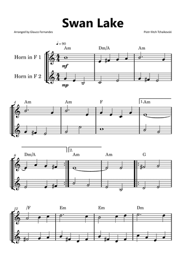 Swan Lake (arr. Glauco Fernandes)