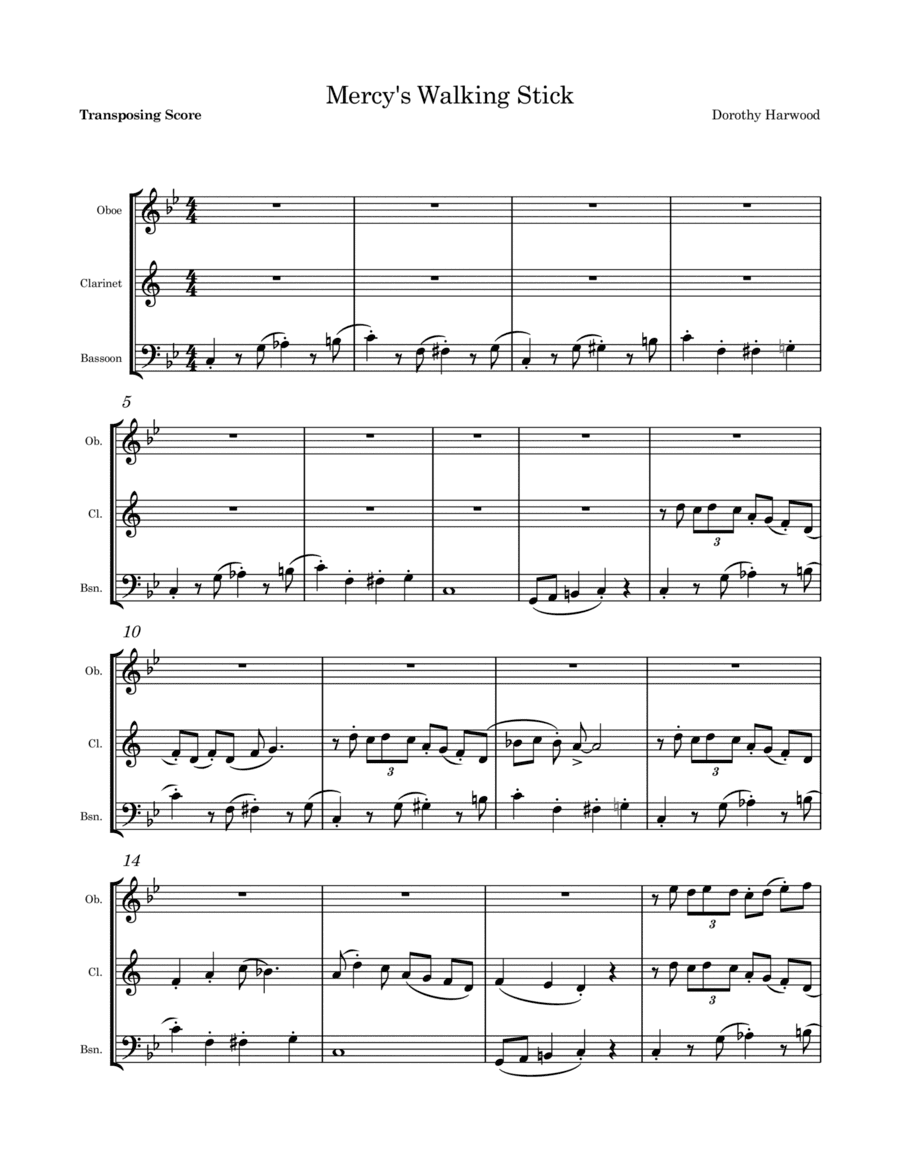 Mercy' Walking Stick