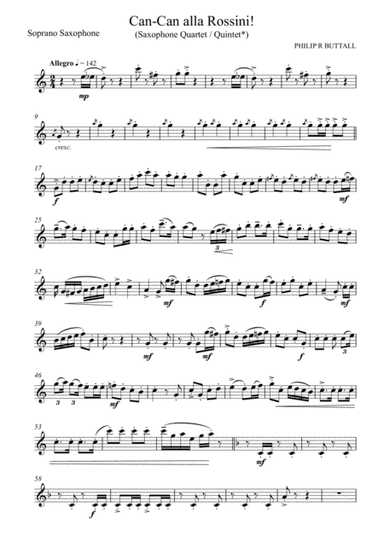 Can-Can alla Rossini (Saxophone Quartet / Quintet) - Set of Parts [x4 / 5]