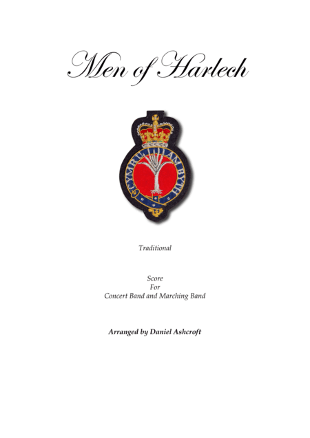 Men of Harlech - Score Only (arr. Daniel Ashcroft)