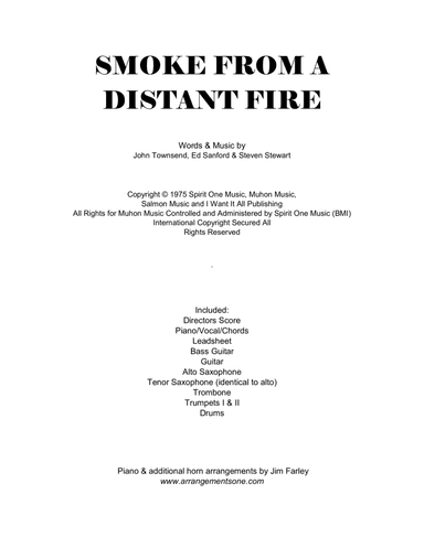 Smoke From A Distant Fire (arr. Jim Farley www.arrangementsone.com)