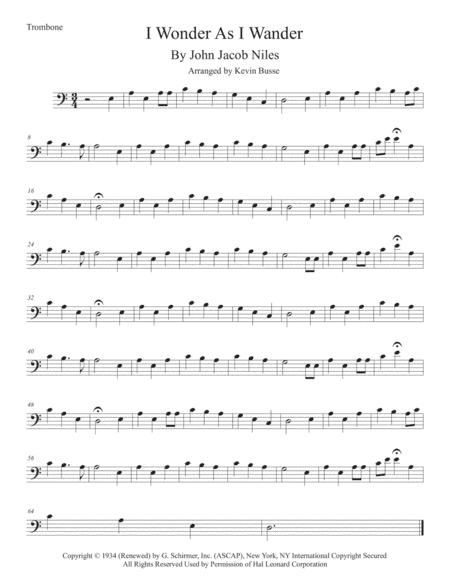 I Wonder As I Wander (arr. Kevin Busse)