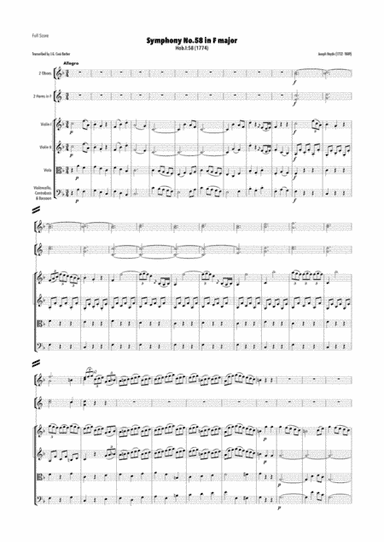 Haydn - Symphony No.58 in F major, Hob.I:58 (arr. J.G. Cucó Barber)