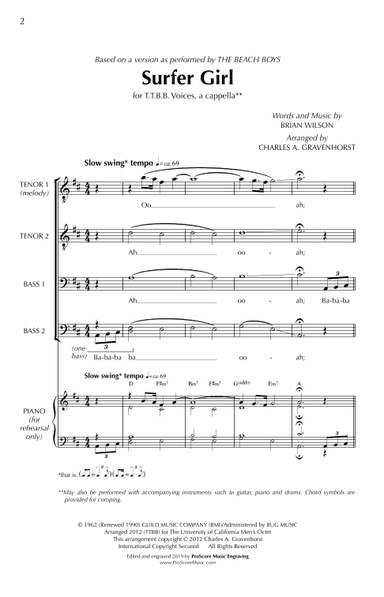 Surfer Girl (arr. Charles A. Gravenhorst)
