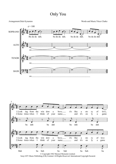 Only You (arr. Dale Kynaston)