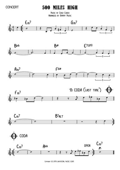 500 Miles High (arr. Rammy Music)