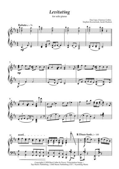 Levitating (arr. Isaac Bartels)