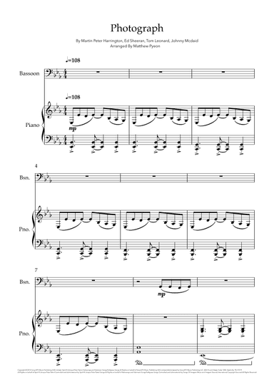 Photograph (arr. Matthew pyeon)