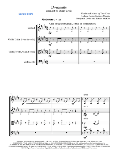 Dynamite (arr. Sherry Lewis)