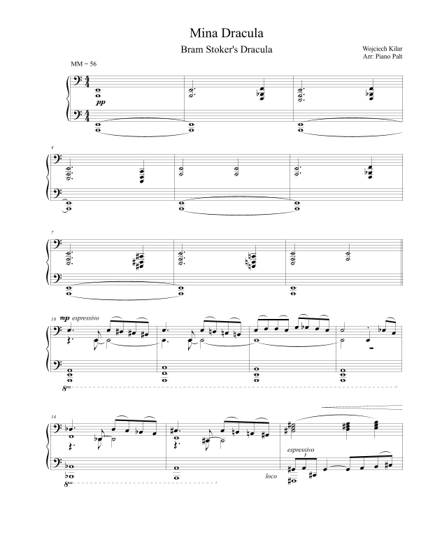 Mina/dracula (original Extended Version) (arr. Piano Palt)