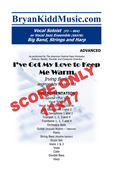 I've Got My Love To Keep Me Warm - Score Only (arr. Bryan Kidd)