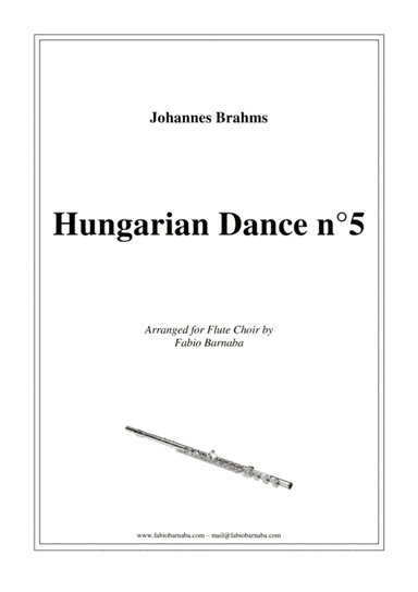 Hungarian Dance n°5 - for Flute Choir (arr. Fabio Barnaba)