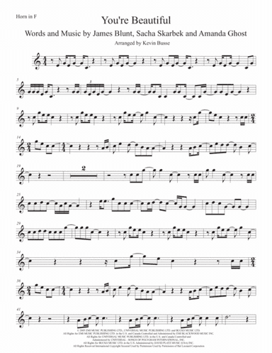 You're Beautiful (arr. Kevin Busse)
