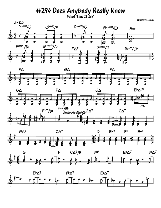 Does Anybody Really Know What Time It Is? (arr. John Fries)