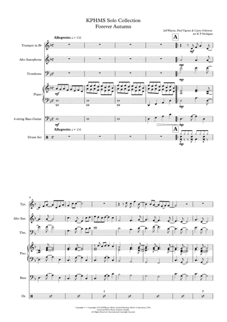 Forever Autumn (arr. Kevin P Holdgate)