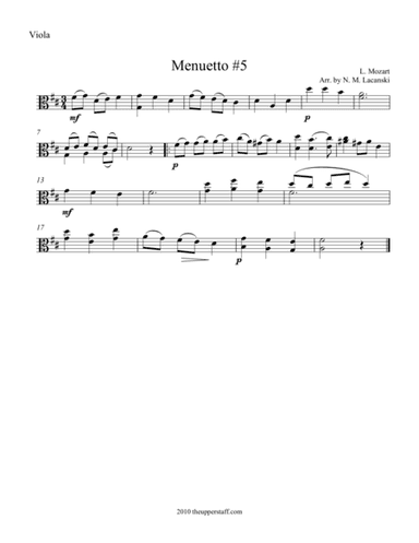 Menuetto #5 (arr. Nick Lacanski)