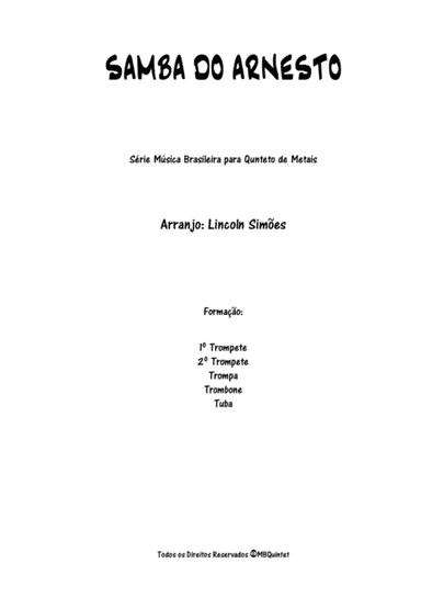 SAMBA DO ARNESTO - for Brass Quintet