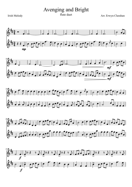 Avenging and Bright (arr. Erwyn Clarahan)