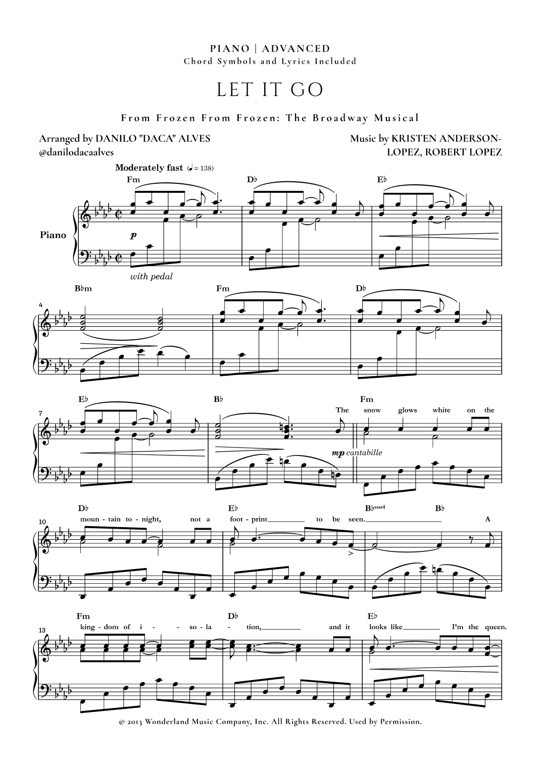 Let It Go (arr. Danilo "Daca" Alves)