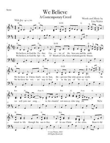 We Believe (A Contemporary Creed)