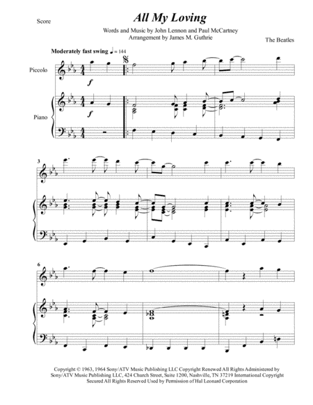 All My Loving (arr. James M. Guthrie)